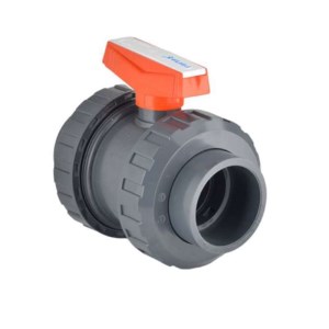 شیرتوپی upvc مهره دار چسبی ضداسید 63 vispar